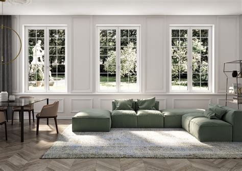 Esempi di finestre con inglesine di diverse larghezze e colori