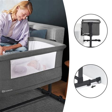 Esempio di lettino co-sleeping posizionato accanto al letto dei genitori