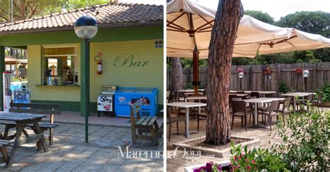Ristorante e market all'interno di un campeggio