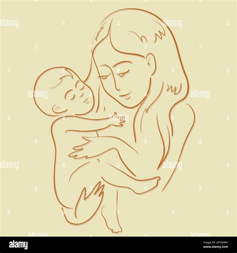 rappresentazione stilizzata del legame madre-figlio attraverso l'allattamento