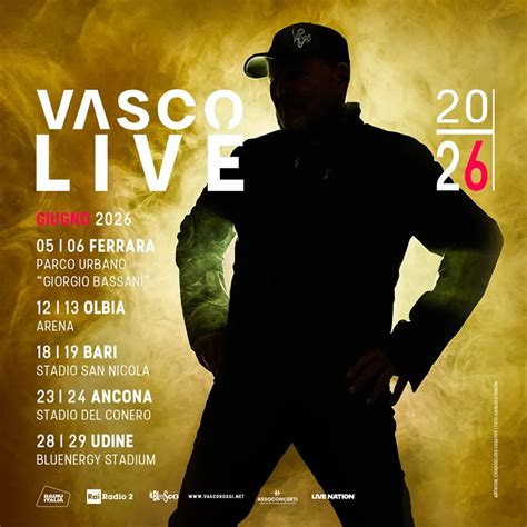 Ritratto stilizzato di Vasco Rossi durante un concerto live con luci di scena che evocano l'atmosfera rock