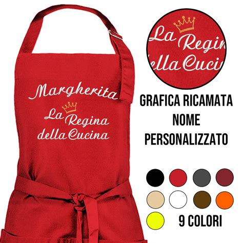 Esempio di personalizzazione di un grembiule con ricami simpatici