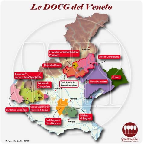 Mappa del Veneto con le indicazioni delle denominazioni DOP/IGP lattiero-casearie