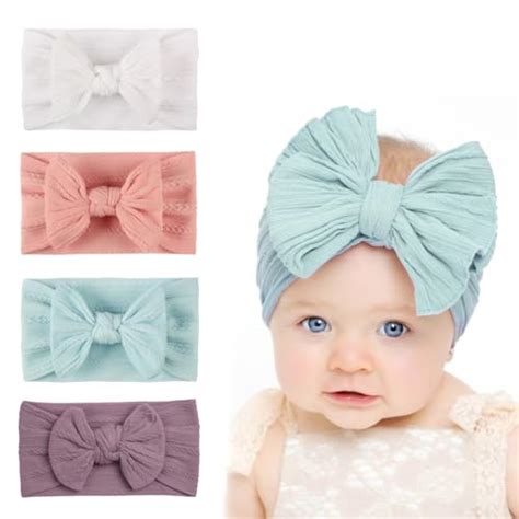 Set di fasce per capelli per neonata in diversi colori