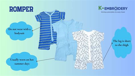 Different types of baby rompers