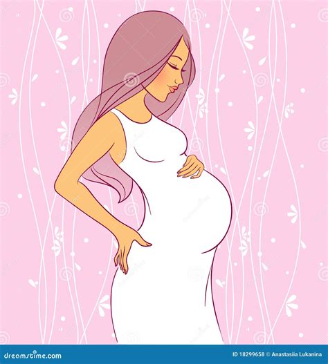 Illustrazione di una donna incinta seguita da medici
