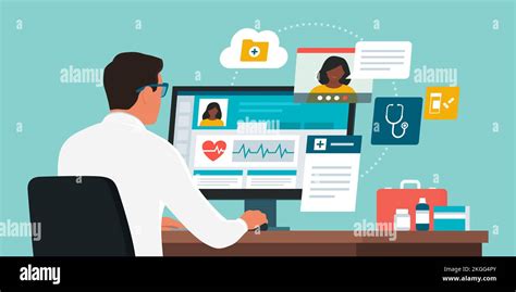 Illustrazione che mostra una donna che consulta un medico tramite videochiamata, simboleggiando la telemedicina per IVG