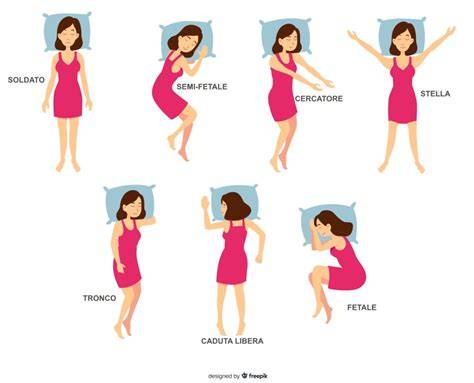 Illustrazione delle diverse posizioni del sonno nei bambini