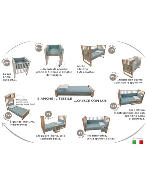 diagramma evolutivo dei lettini per bambini dalle varie età