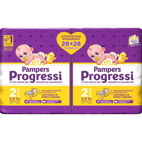 infografica comparativa sulle caratteristiche delle diverse linee Pampers Taglia 2