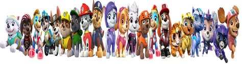 Mappa concettuale del team Paw Patrol che mostra come Rex interagisce con gli altri cuccioli