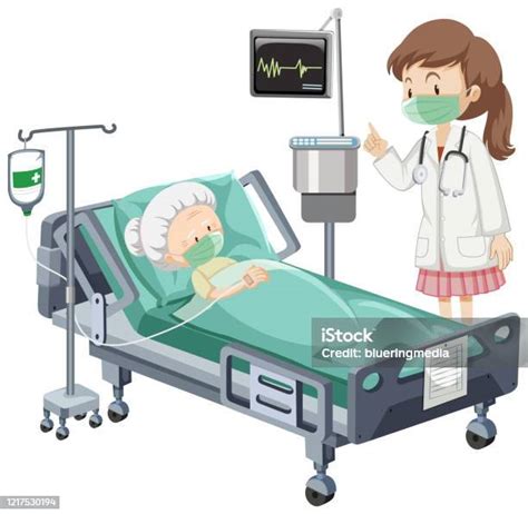 Scena ospedaliera con un cappellano in preghiera