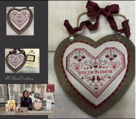 Vari cuori ricamati