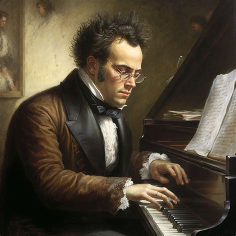 Ritratto di Franz Schubert al pianoforte