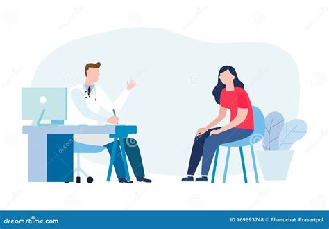 Illustrazione di una consultazione con un medico ginecologo