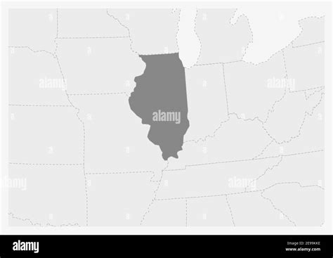 Mappa climatica dell'Illinois con Bolingbrook evidenziata