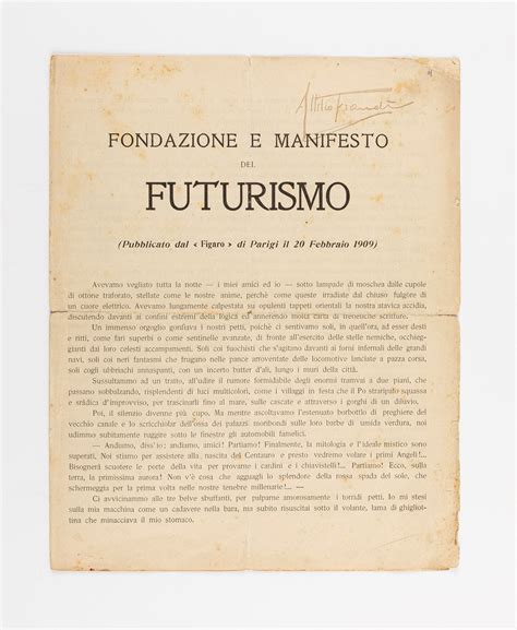 Manifesto del Futurismo