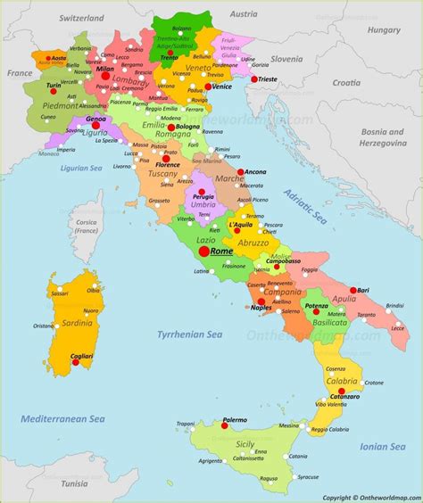 Mappa dell'Italia con evidenziate le regioni con aumento e diminuzione delle domande di ammissione ai corsi di laurea magistrale sanitaria