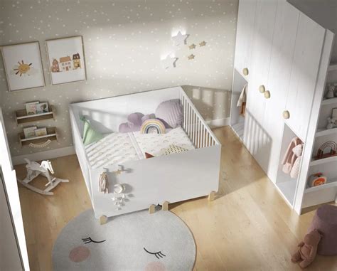 Lettino combinato per gemelli Nateo Concept WILLOW con fasciatoio e contenitori