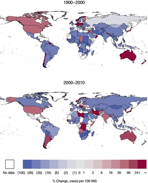 Global map showing pertussis incidence rates
