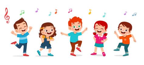 Bambini che danzano e fanno gesti seguendo una canzone