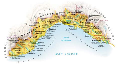Mappa della Liguria con la posizione del Gaslini