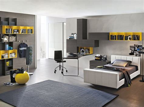 panoramica di una cameretta moderna arredata con stile Erbesi
