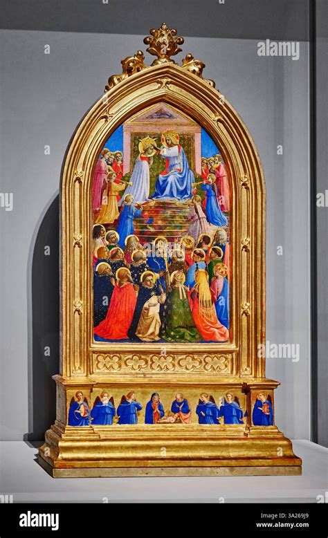 Beato Angelico, Incoronazione della Vergine, Museo di san Marco, Firenze. Cornice a tabernacolo