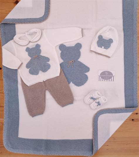 Completo neonato maschietto con ricami
