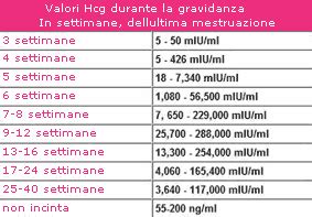 andamento beta-hCG in gravidanza