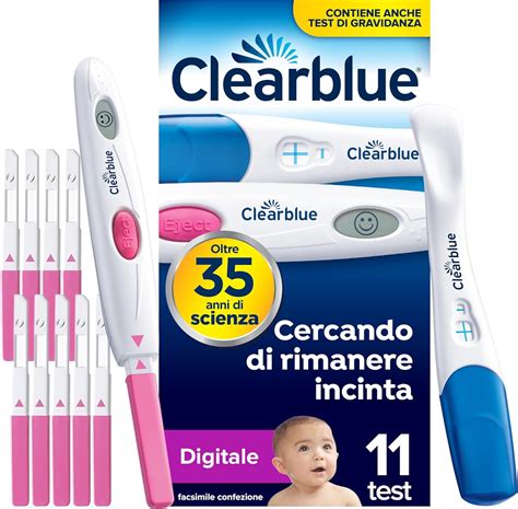 Faccine del display Clearblue: bassa, elevata, picco di fertilità