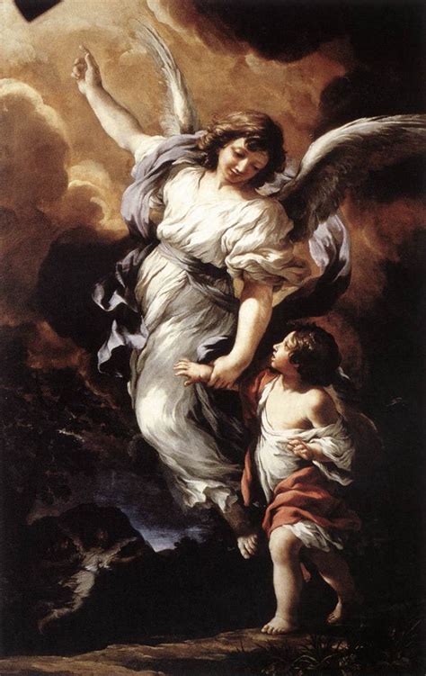 Rappresentazione artistica di un angelo custode