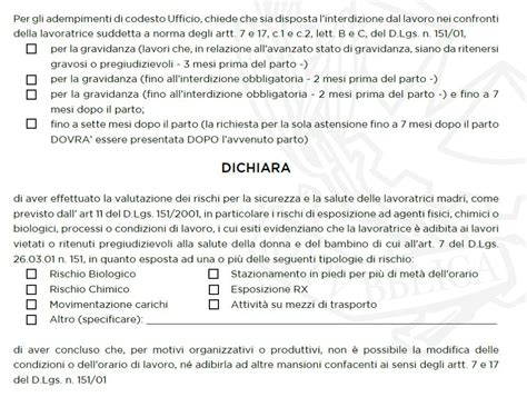 Diagramma: Interdizione dal lavoro per maternità