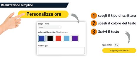 Interfaccia di personalizzazione online per catenelle con nome