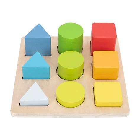 set di incastri geometrici in legno