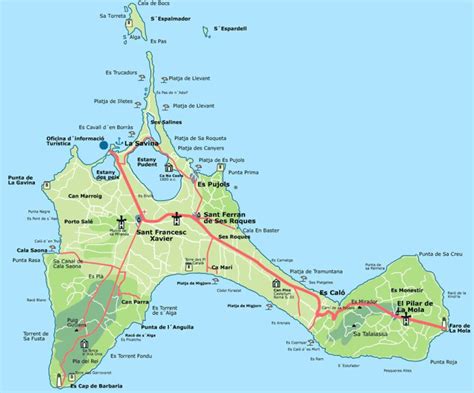 Mappa turistica di Formentera
