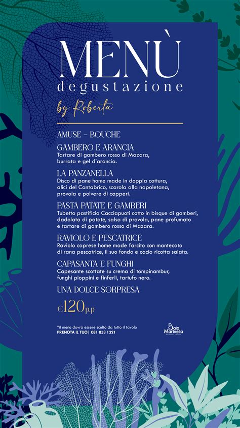Menu degustazione illustrato