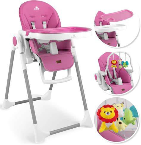 Seggiolone pappa rosa con giochi interattivi