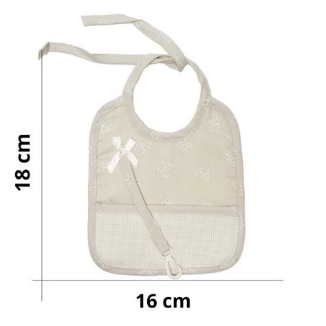 Bavaglino con porta ciuccio integrato