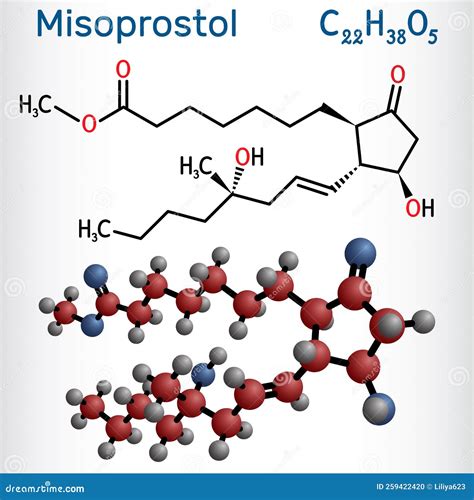 Struttura chimica del Misoprostolo