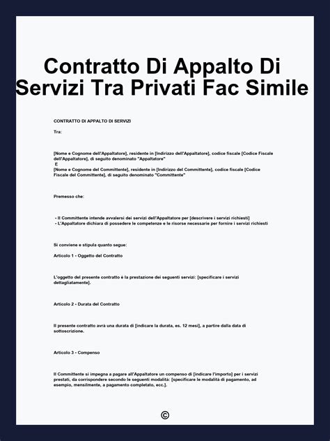 Contratto per servizi sanitari privati