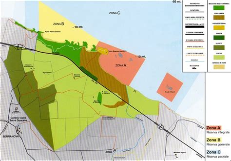 Mappa della Riserva Marina di Torre Guaceto