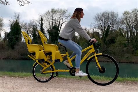 Bicicletta cargo con bambini