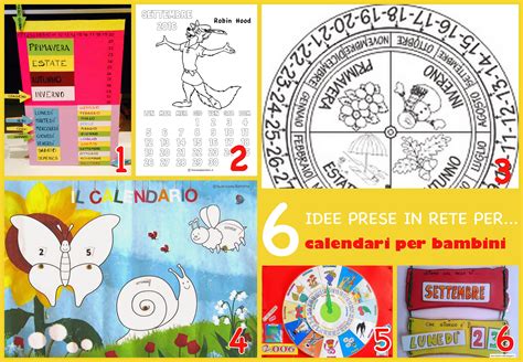 Calendario murale illustrato per bambini