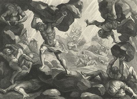 Rappresentazione scultorea di Zeus durante la Titanomachia
