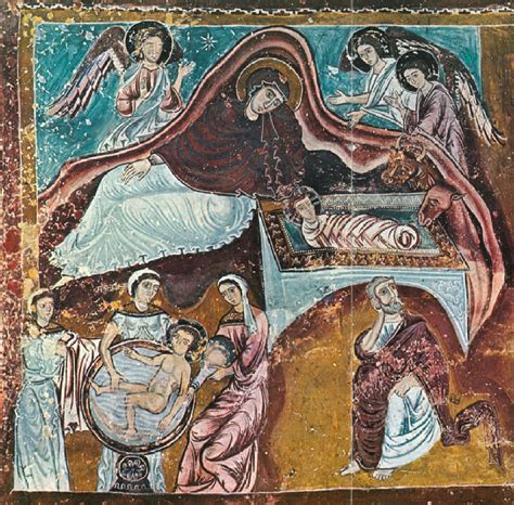 Miniatura medievale raffigurante una levatrice durante il parto