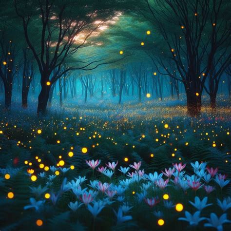Lucciole in una notte estiva stellata