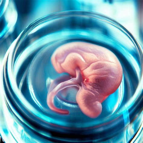 Studio al microscopio di embrioni umani
