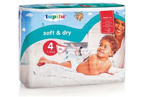 Linea di pannolini Lupilu in un supermercato Lidl