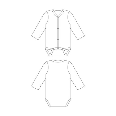 Illustrazione scollatura a envelope tutina neonato